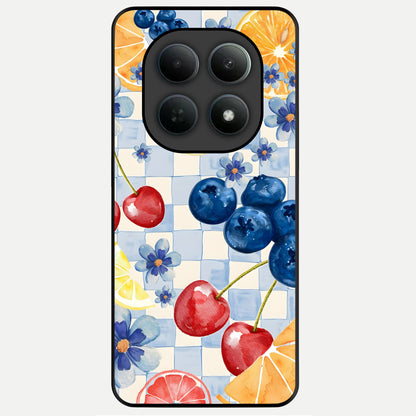 Citrus Bloom Joy Glass Case For Poco M8 Pro back cover – full design glossy printed glass finish