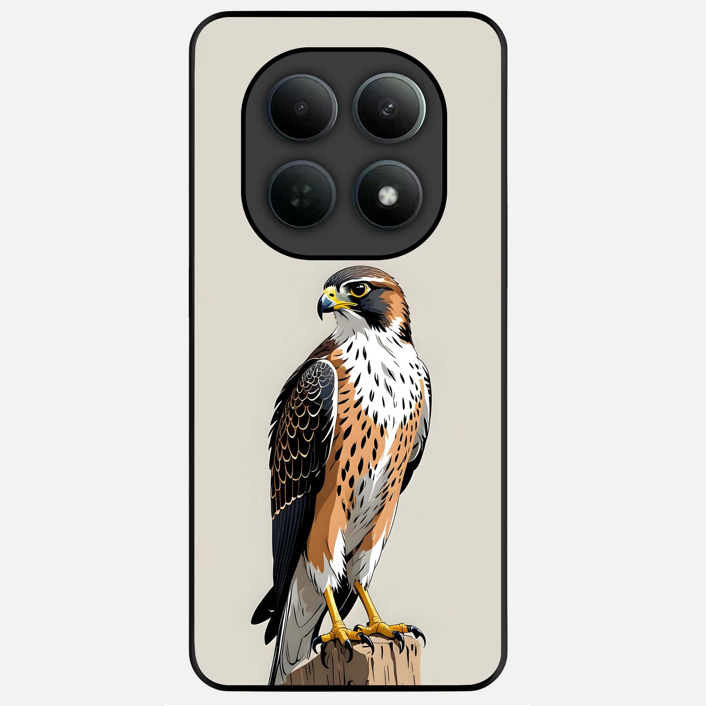  Clever Eagle Glass Case For Poco M8 Pro back cover – full design glossy printed glass finish