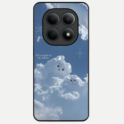  Cloud Bunny Dreams Glass Case For Poco M8 Pro back cover – full design glossy printed glass finish