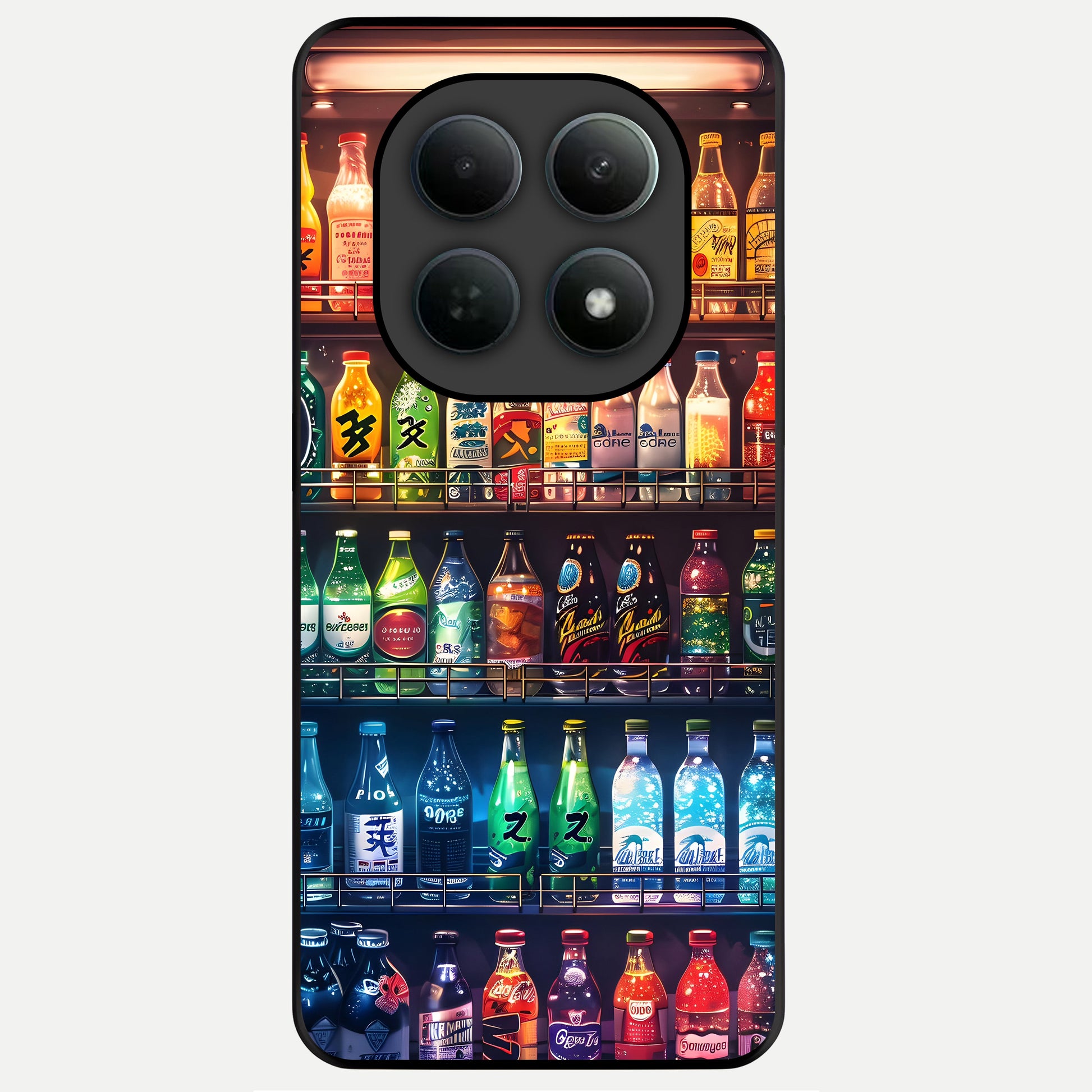  Colorfull Tree Glass Case For Poco M8 Pro back cover – full design glossy printed glass finish