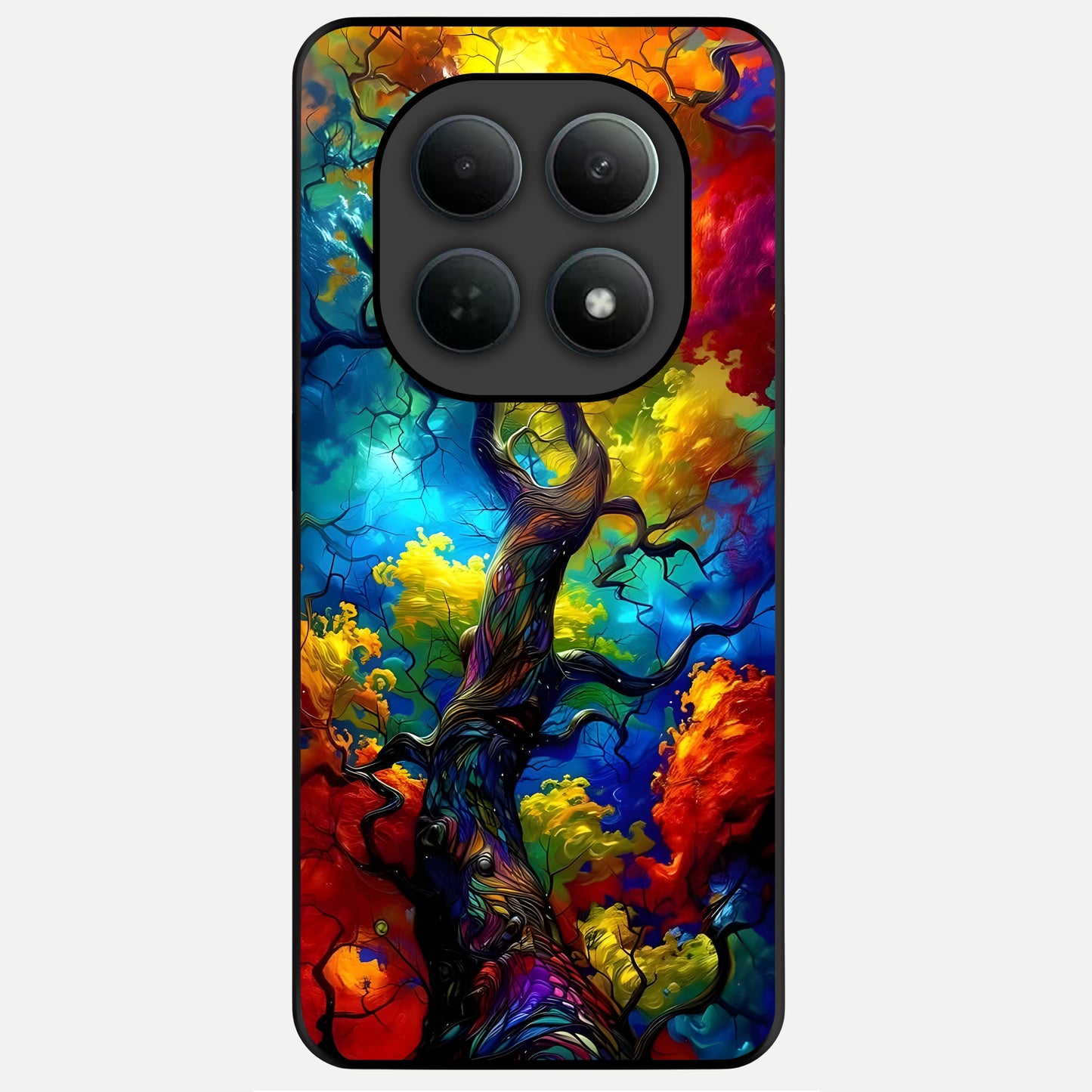  Colorful Soda Bottles Glass Case For Poco M8 Pro back cover – full design glossy printed glass finish