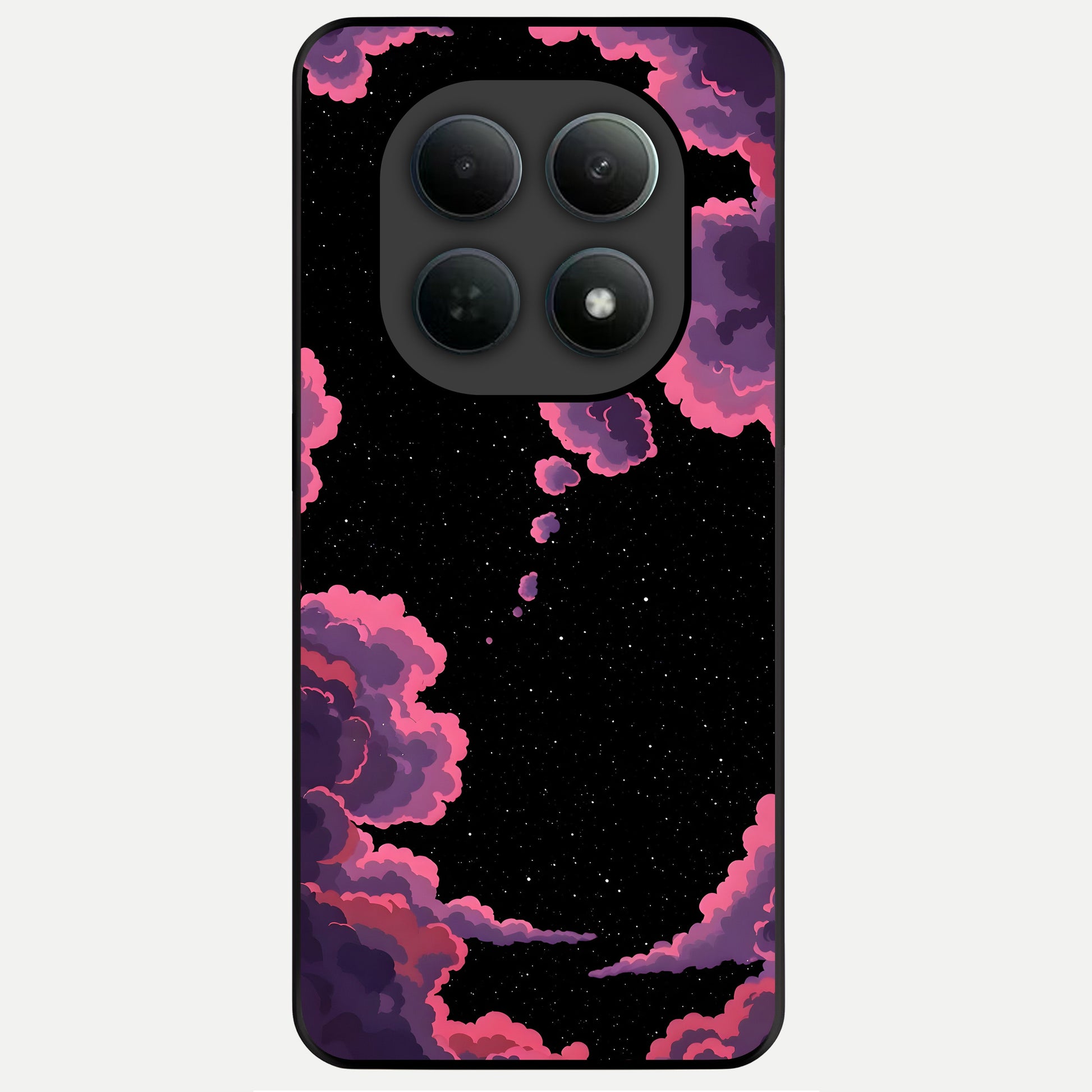  Cosmic Cloud Journey Glass Case For Poco M8 Pro back cover – full design glossy printed glass finish