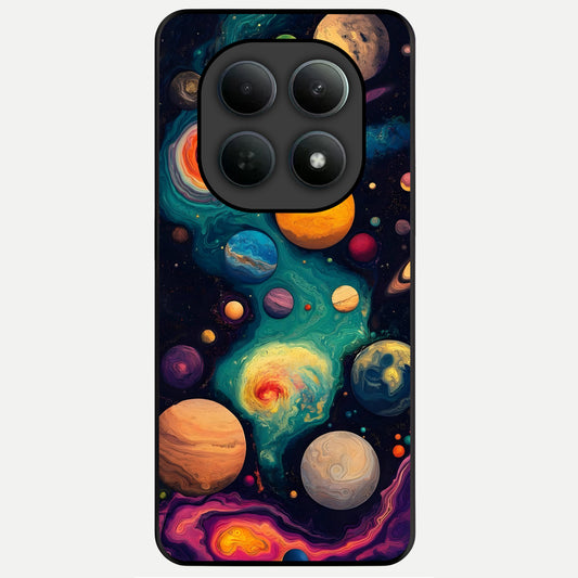  Cosmic Planet Journey Glass Case For Poco M8 Pro back cover – full design glossy printed glass finish