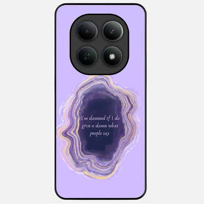  Damned People Quote Glass Case For Poco M8 Pro back cover – full design glossy printed glass finish