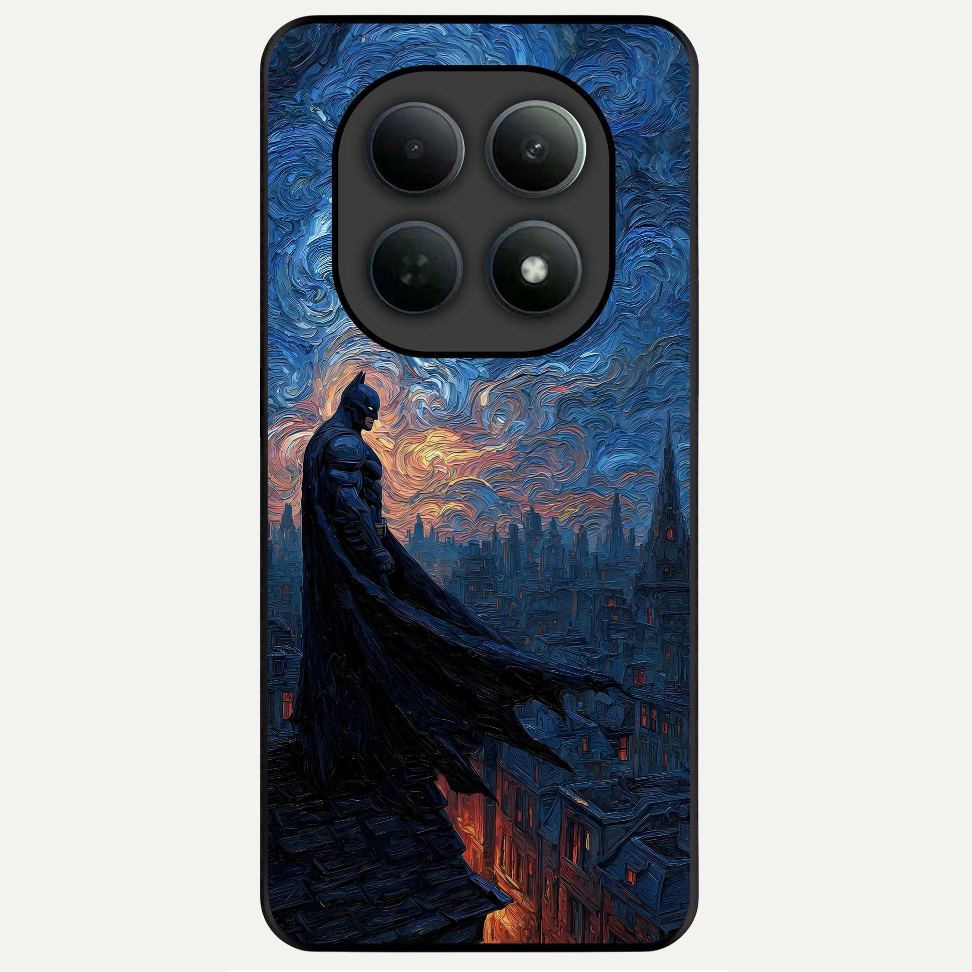  Dark Knight Dusk Glass Case For Poco M8 Pro back cover – full design glossy printed glass finish