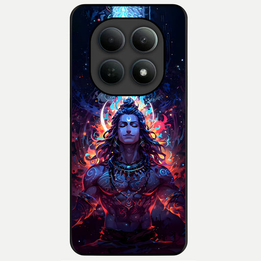  Divine Fire Shiv Glass Case For Poco M8 Pro back cover – full design glossy printed glass finish