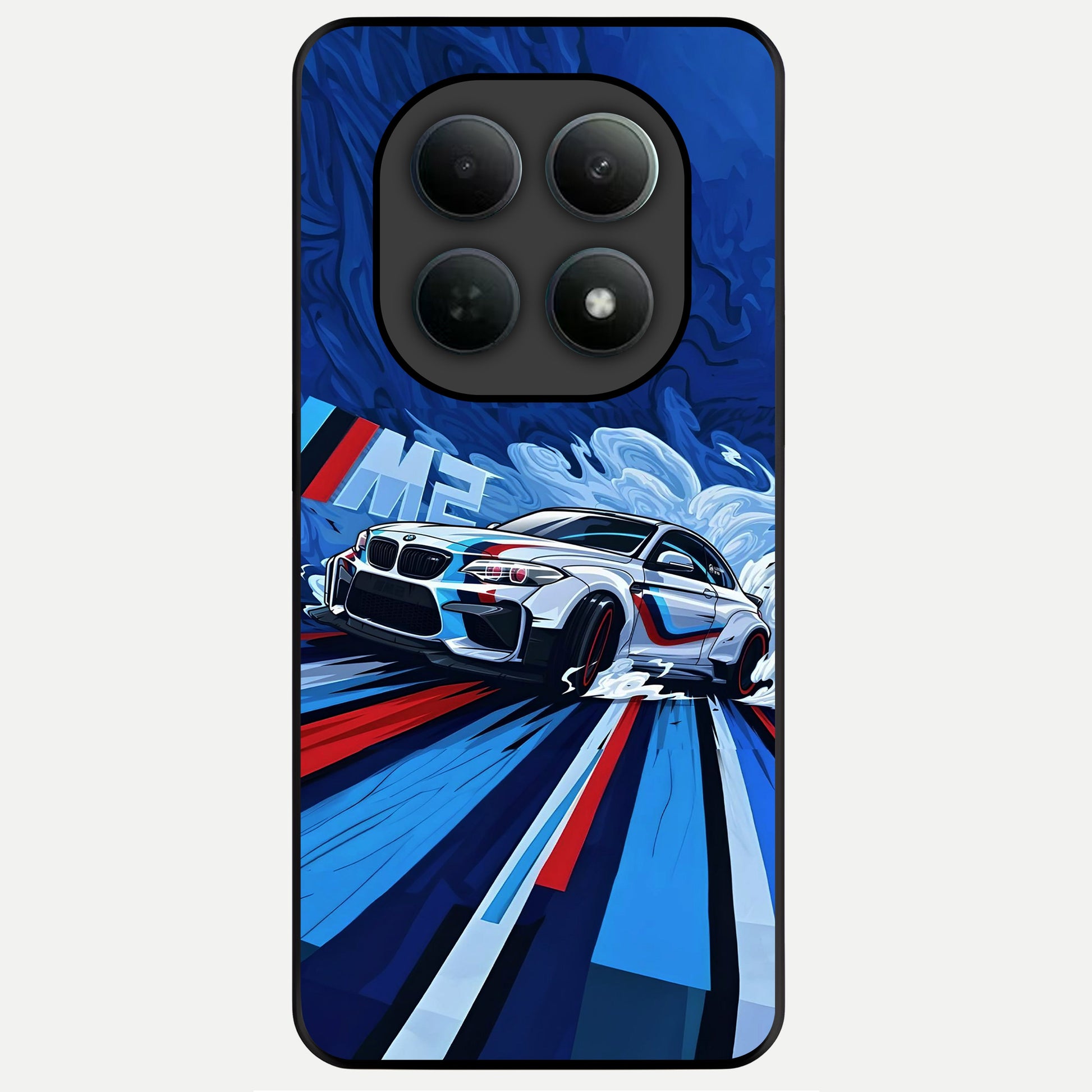  Drift Power Rush Glass Case For Poco M8 Pro back cover – full design glossy printed glass finish