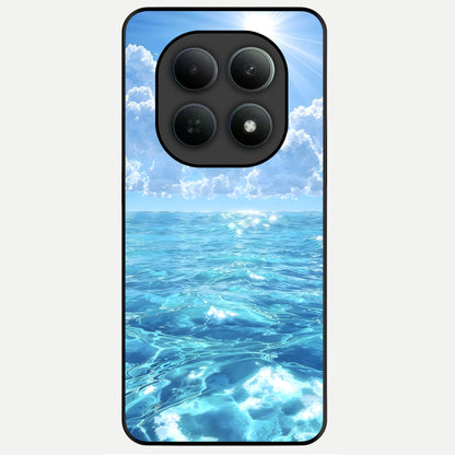  Endless Ocean Horizon Glass Case For Poco M8 Pro back cover – full design glossy printed glass finish