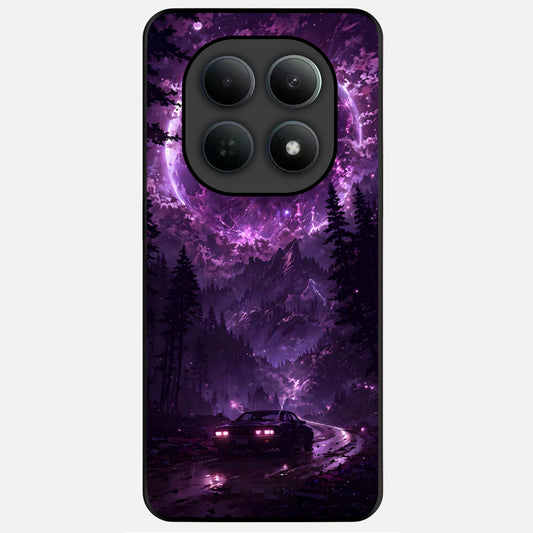  Eternal Cosmic Drive Glass Case For Poco M8 Pro back cover – full design glossy printed glass finish
