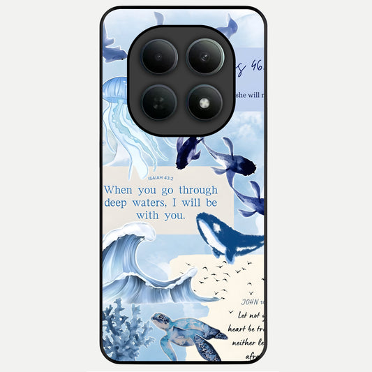  Faithful Ocean Promise Glass Case For Poco M8 Pro back cover – full design glossy printed glass finish