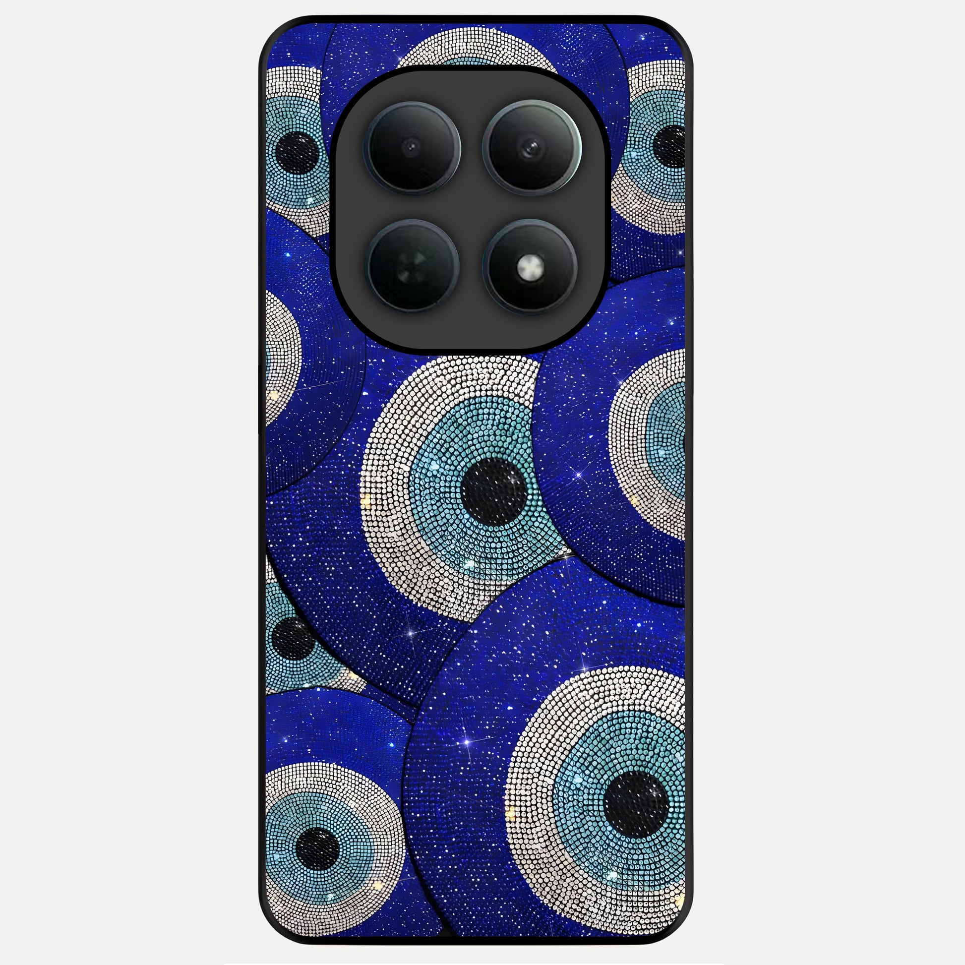  Galaxy Eye Flow Glass Case For Poco M8 Pro back cover – full design glossy printed glass finish