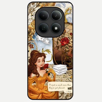  Golden Dream Belle Glass Case For Poco M8 Pro back cover – full design glossy printed glass finish