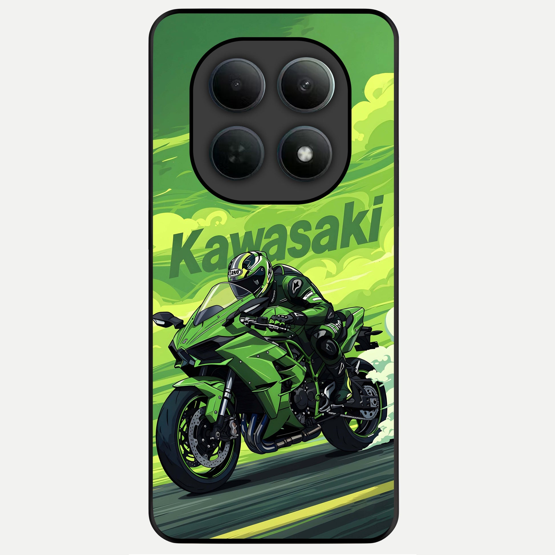  Greenery Sky Glass Case For Poco M8 Pro back cover – full design glossy printed glass finish