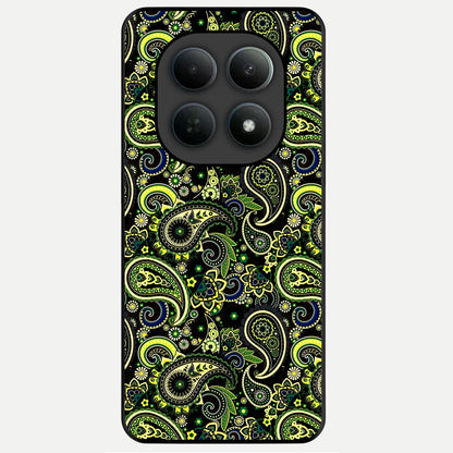 Green Lemon Glass Case For Poco M8 Pro back cover – full design glossy printed glass finish