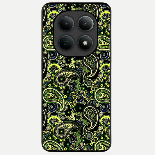  Green Lemon Glass Case For Poco M8 Pro back cover – full design glossy printed glass finish