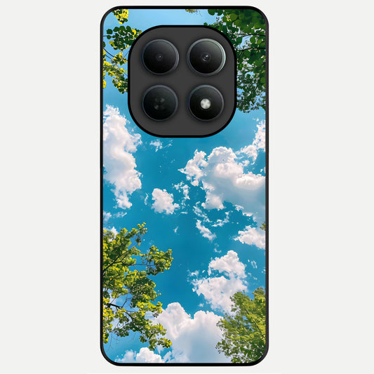  Green Moon Energy Glass Case For Poco M8 Pro back cover – full design glossy printed glass finish