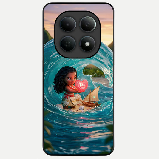  Heart of Ocean Glass Case For Poco M8 Pro back cover – full design glossy printed glass finish