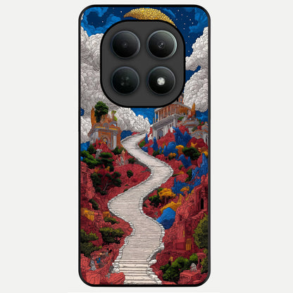  Heavenly Moon Path Glass Case For Poco M8 Pro back cover – full design glossy printed glass finish