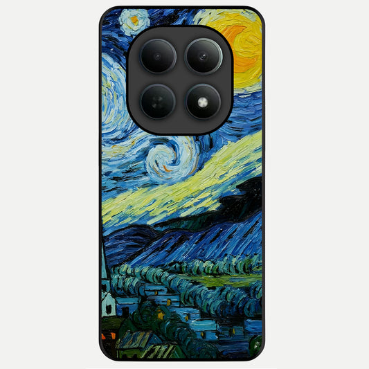  Inspired Van Gogh Art Glass Case For Poco M8 Pro back cover – full design glossy printed glass finish