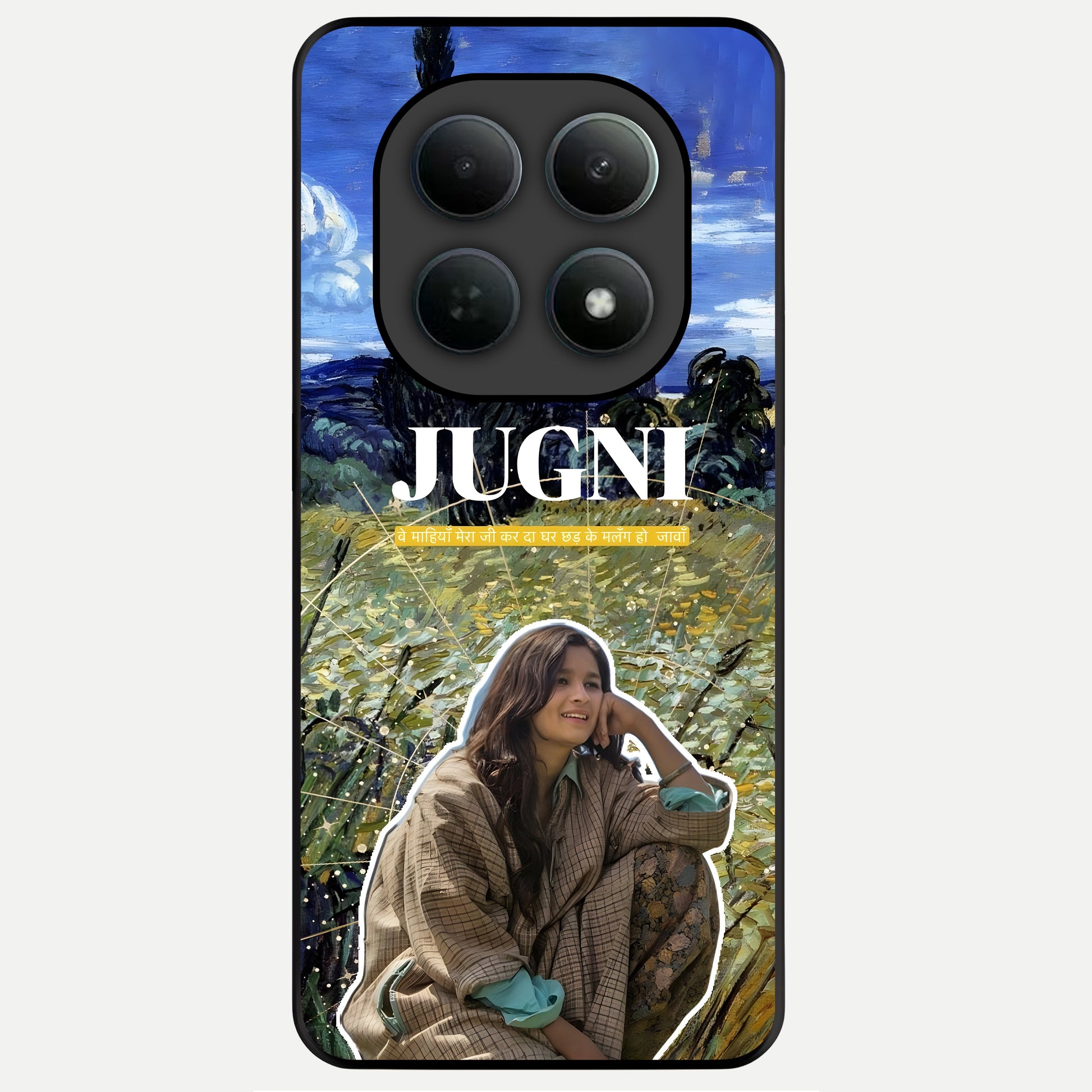  Jugni Soul Vibes Glass Case For Poco M8 Pro back cover – full design glossy printed glass finish