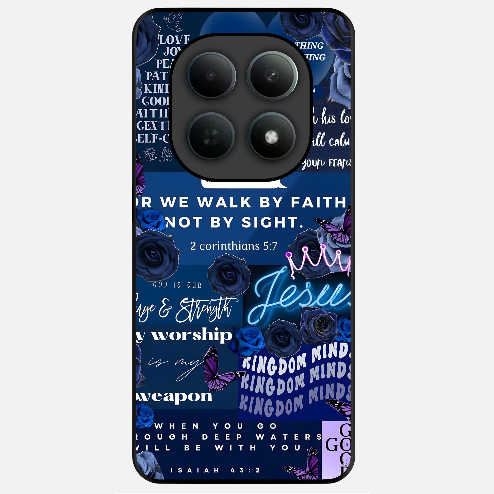  Kingdom Faith Glow Glass Case For Poco M8 Pro back cover – full design glossy printed glass finish