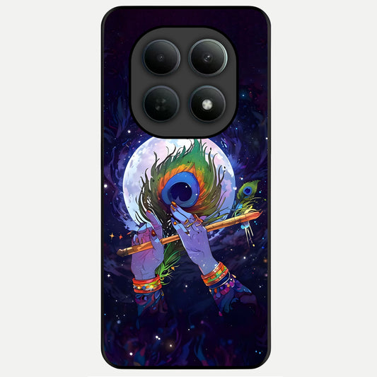  Krishna Hands Art Glass Case For Poco M8 Pro back cover – full design glossy printed glass finish