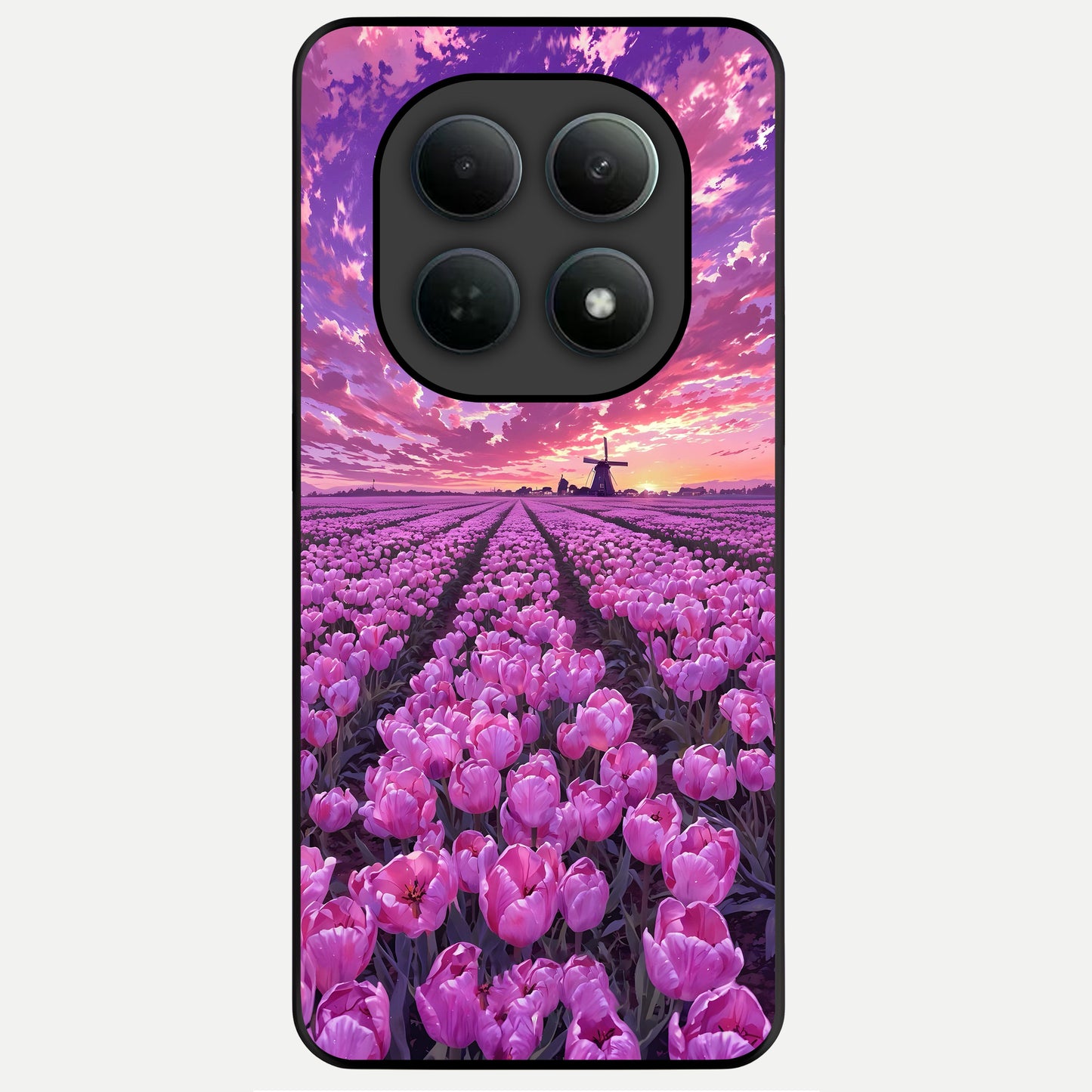  Lavender Dream Skies Glass Case For Poco M8 Pro back cover – full design glossy printed glass finish