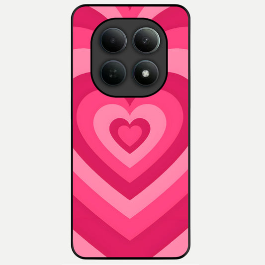  Layered Love Hearts Glass Case For Poco M8 Pro back cover – full design glossy printed glass finish