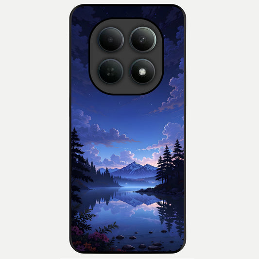  Midnight Lake Peace Glass Case For Poco M8 Pro back cover – full design glossy printed glass finish