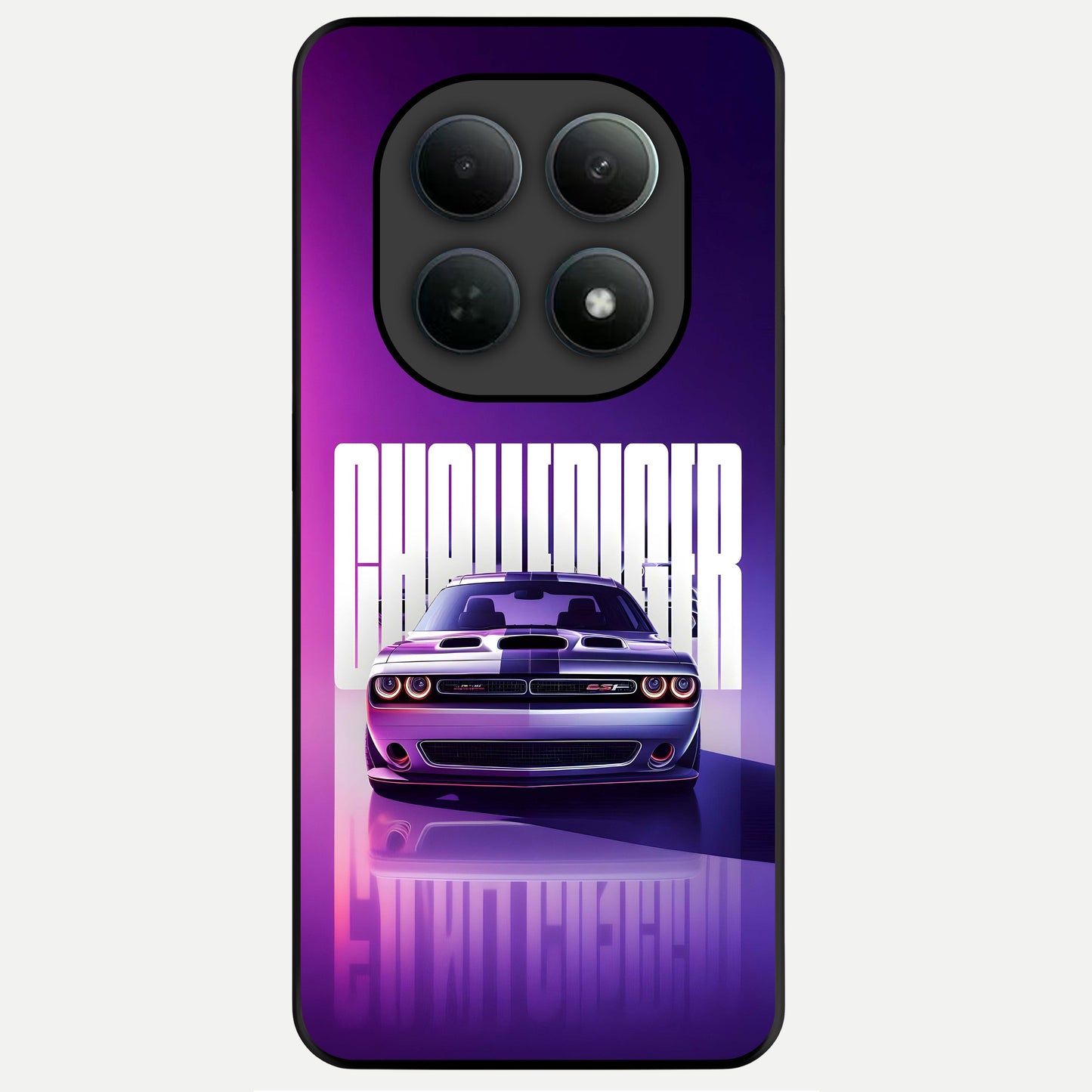  Midnight Muscle Ride Glass Case For Poco M8 Pro back cover – full design glossy printed glass finish