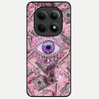  Money Eye Luxe Glass Case For Poco M8 Pro back cover – full design glossy printed glass finish
