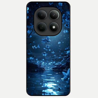 Moonlight Petal Dream Glass Case For Poco M8 Pro back cover – full design glossy printed glass finish