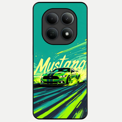  Mustang Bang Glass Case For Poco M8 Pro back cover – full design glossy printed glass finish