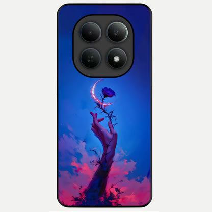  Mystic Hand Glass Case For Poco M8 Pro back cover – full design glossy printed glass finish