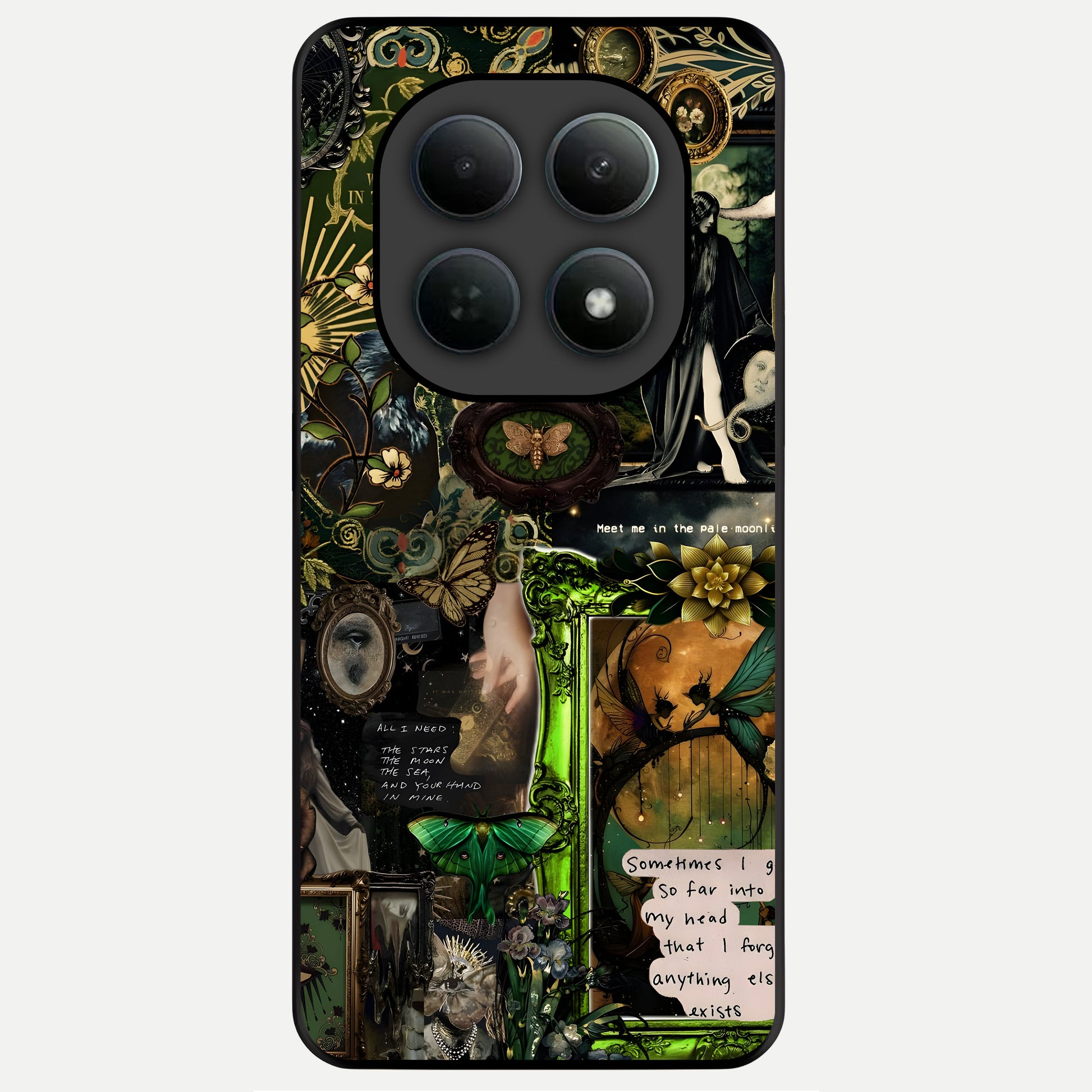  Mystic Woods Secret Glass Case For Poco M8 Pro back cover – full design glossy printed glass finish