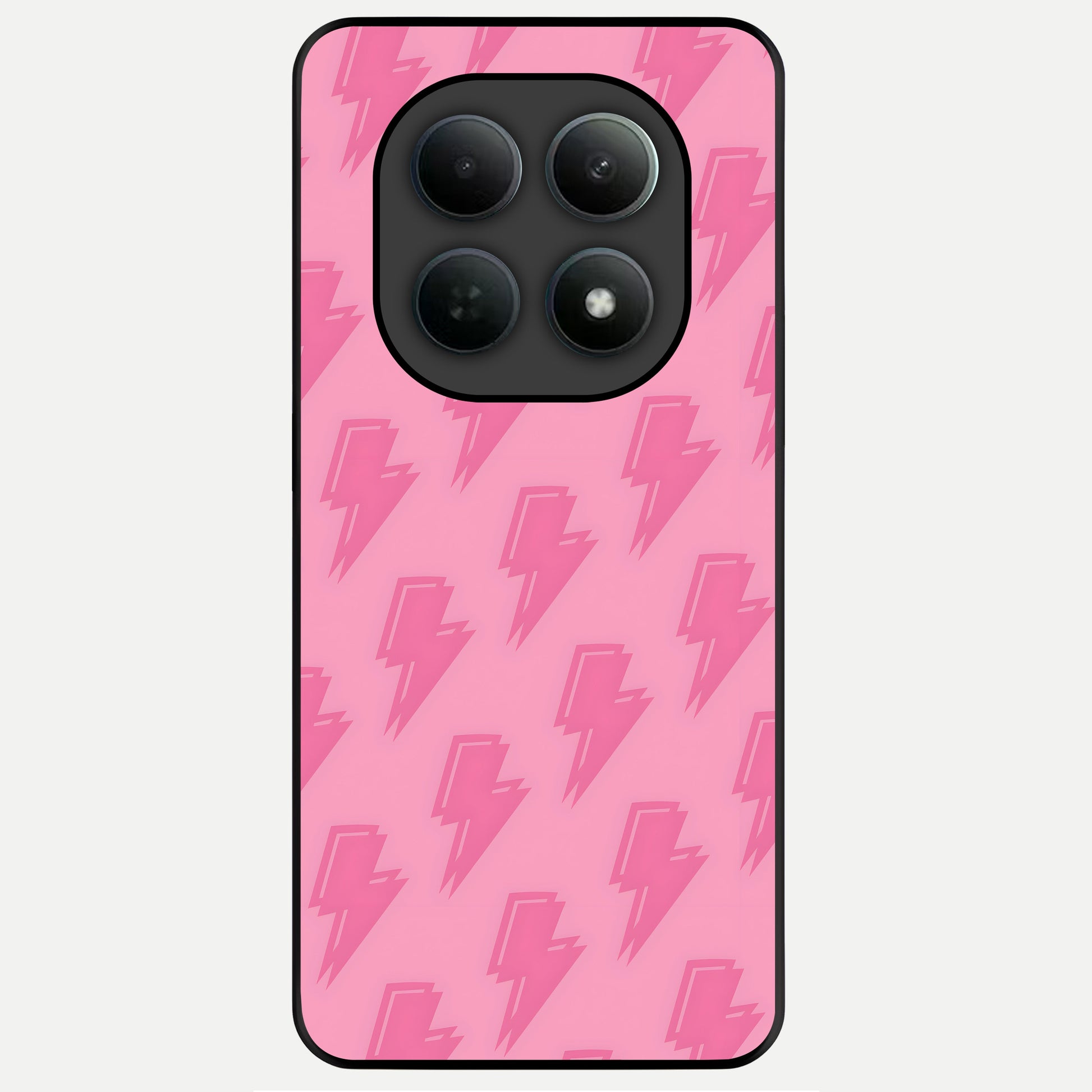  Pink Moo Magic Glass Case For Poco M8 Pro back cover – full design glossy printed glass finish