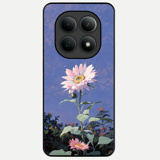  Pink Shells Outline Glass Case For Poco M8 Pro back cover – full design glossy printed glass finish