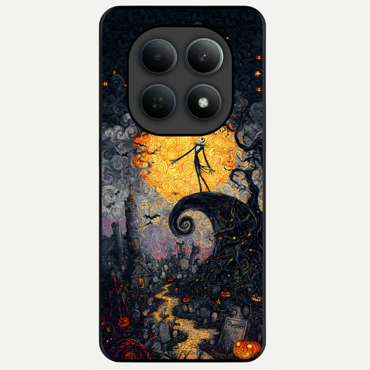  Pumpkin Moonlight Tale Glass Case For Poco M8 Pro back cover – full design glossy printed glass finish