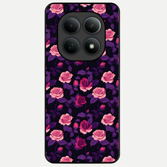  Rose Garden Twilight Glass Case For Poco M8 Pro back cover – full design glossy printed glass finish