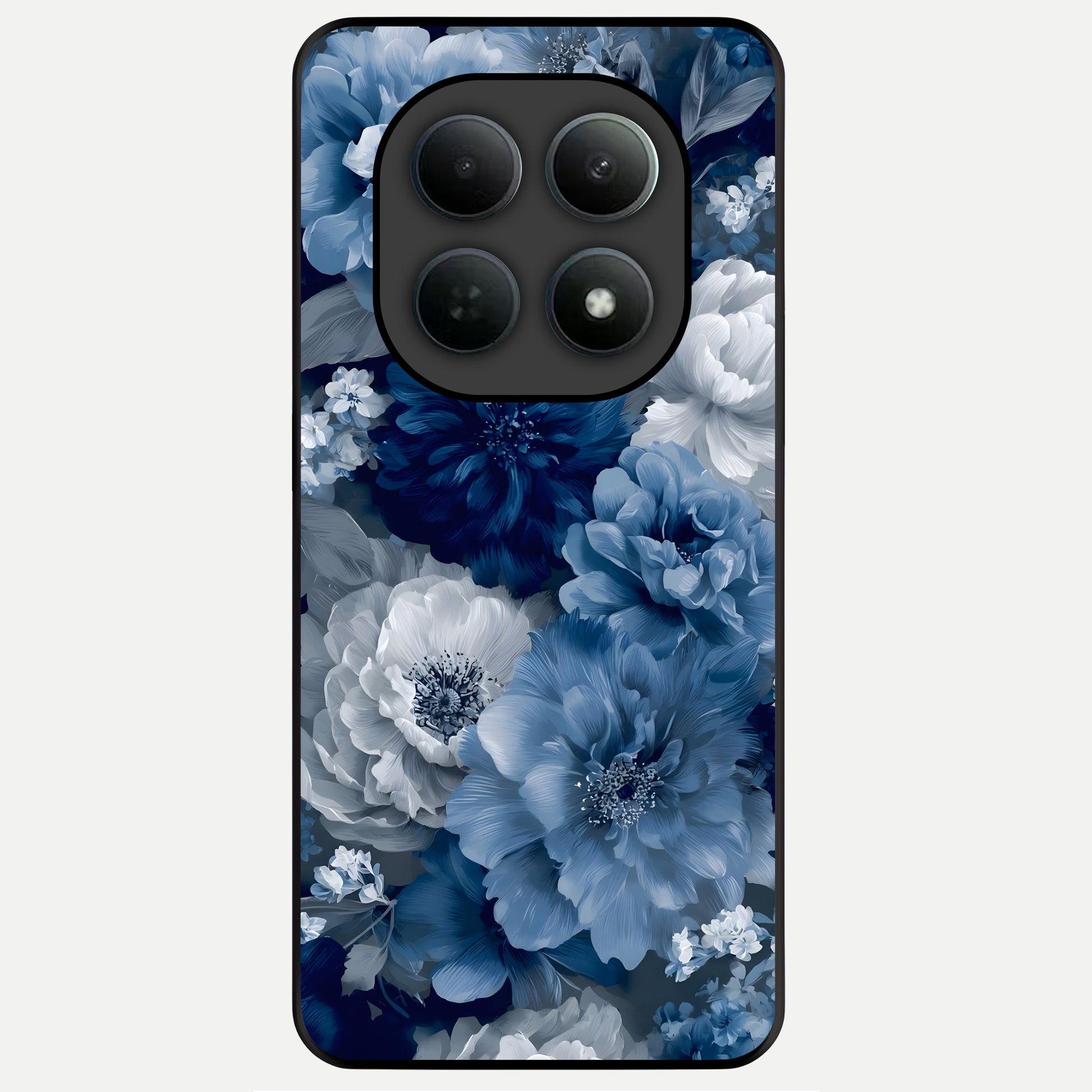  Royal Bloom Garden Glass Case For Poco M8 Pro back cover – full design glossy printed glass finish