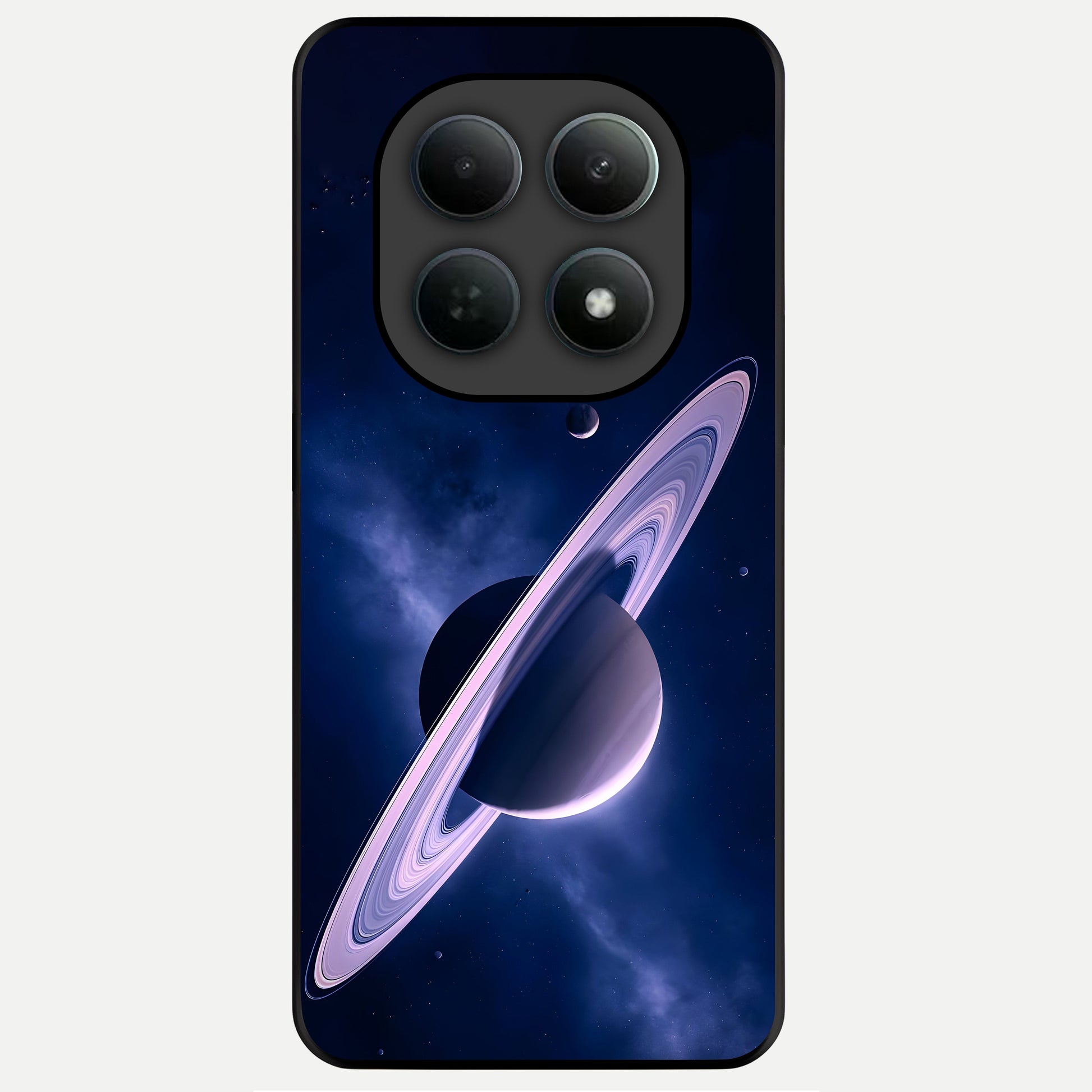  Saturn Ring Mystique Glass Case For Poco M8 Pro back cover – full design glossy printed glass finish