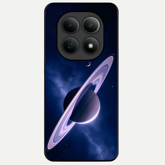  Saturn Ring Mystique Glass Case For Poco M8 Pro back cover – full design glossy printed glass finish
