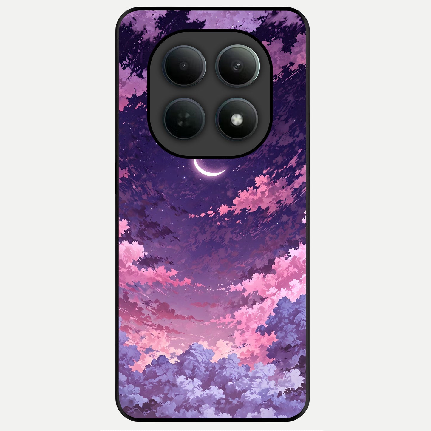  Sky Drift Clouds Glass Case For Poco M8 Pro back cover – full design glossy printed glass finish