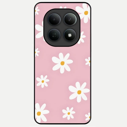  Soft Daisy Bliss Glass Case For Poco M8 Pro back cover – full design glossy printed glass finish
