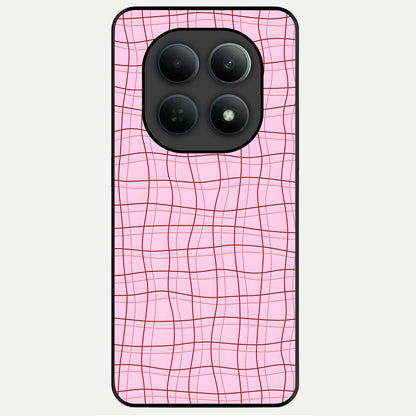  Soft Grid Bliss Glass Case For Poco M8 Pro back cover – full design glossy printed glass finish