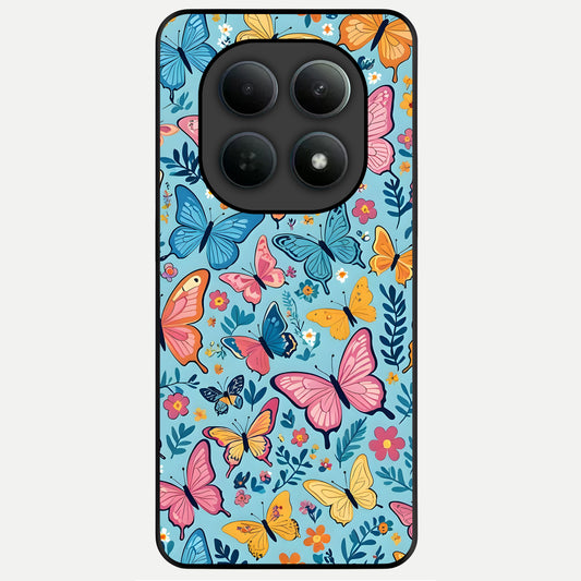  Spring Wing Garden Glass Case For Poco M8 Pro back cover – full design glossy printed glass finish