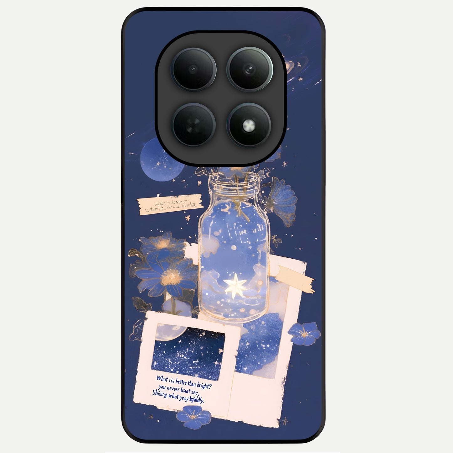  Starlit Cosmic Jar Glass Case For Poco M8 Pro back cover – full design glossy printed glass finish