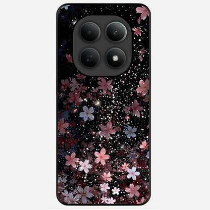  Starlit Flower Dreams Glass Case For Poco M8 Pro back cover – full design glossy printed glass finish