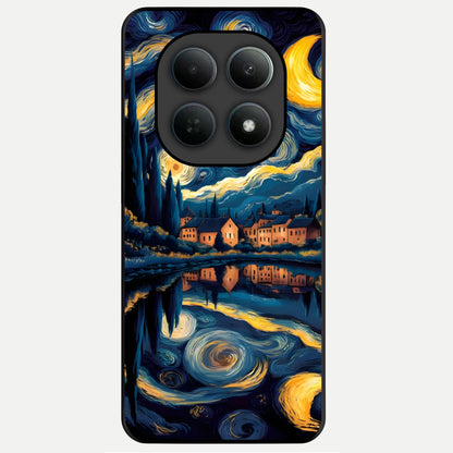  Starry Sky Serenity Glass Case For Poco M8 Pro back cover – full design glossy printed glass finish