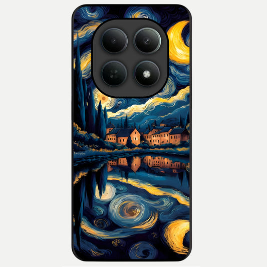  Starry Sky Serenity Glass Case For Poco M8 Pro back cover – full design glossy printed glass finish